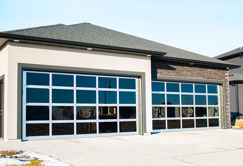 Insulated Glass Overhead Garage Doors with Aluminum Frame 