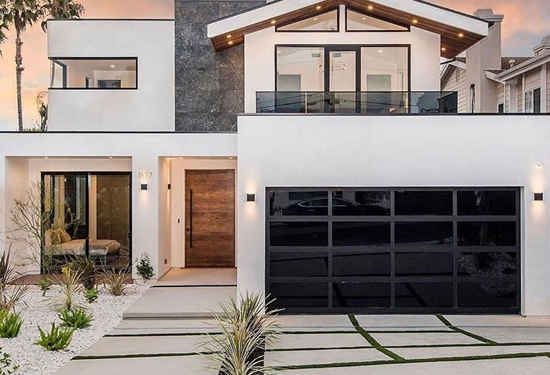 Sectional Frameless Full View Garage Doors