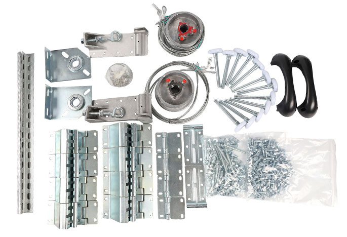 European Style 5 Panel Garage Door Hardware Kit & Box
